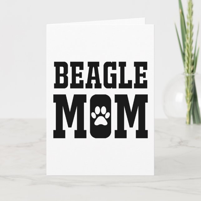 Tarjeta Beagle Mom (Anverso)