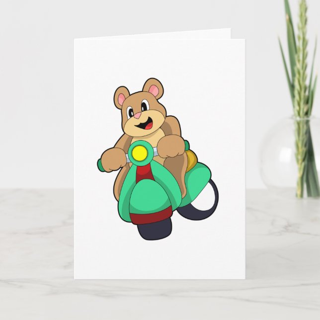 Tarjeta Bear as Biker with Scooter.PNG (Anverso)