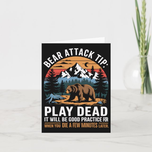 Tarjeta Bear Attack Tip Play Diez Divertidas Camping Sende (Anverso)