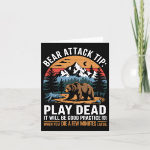 Tarjeta Bear Attack Tip Play Diez Divertidas Camping Sende