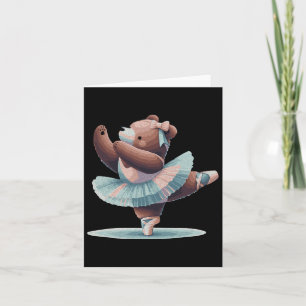 Tarjeta Bear bailando Ballet Zapatos Cute Oso Interpretand