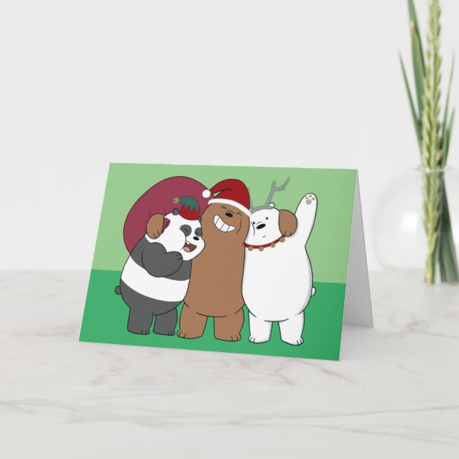 Tarjeta Bear Bears - Saludos de la temporada (Anverso)