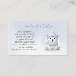 Tarjeta Bear Blue Winter Baby Shower Books For Bab