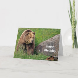 Tarjeta Bear Brown Grizzly Photo Birday