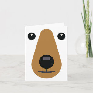 Tarjeta Bear Face Cura Cosa Cosa Fácil Halloween Niños Adu