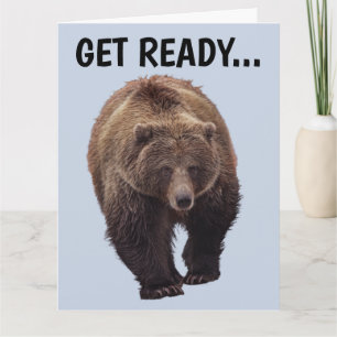Tarjeta BEAR HUG GRIZZLY BEAR FUNNY Cards BIRTHDAY