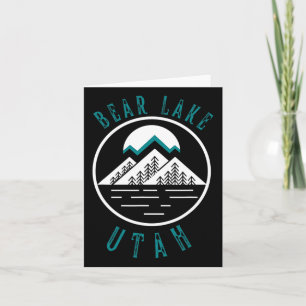 Tarjeta Bear Lake Utah Mountain Skiking Ping Boat