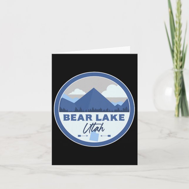 Tarjeta Bear Lake Utah Ut Mountains Badge Hiking Souvenir (Anverso)