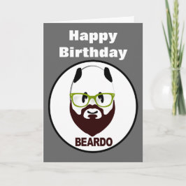 Tarjeta Beardo panda feliz cumpleaños