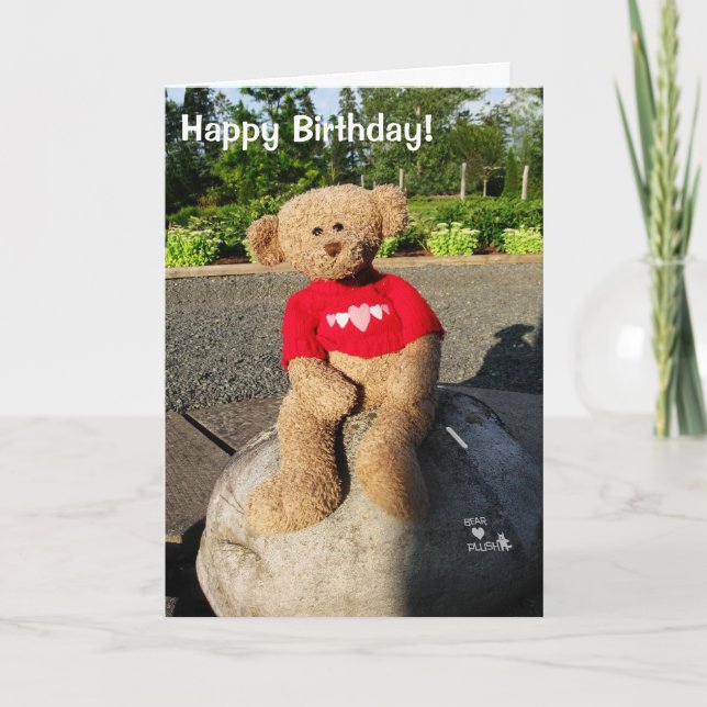 Tarjeta BearNPlush, ¡Feliz cumpleaños! (Anverso)