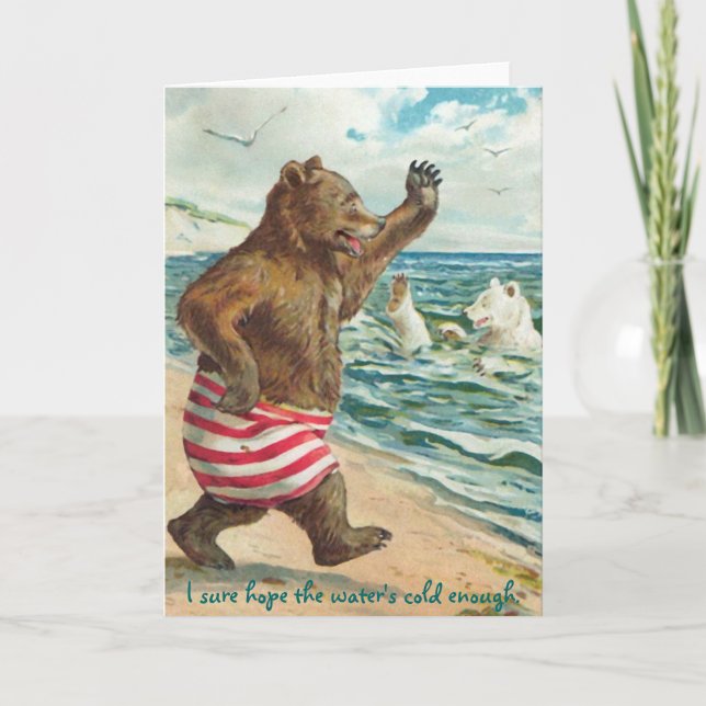 Tarjeta Bears Morning Swim (Anverso)