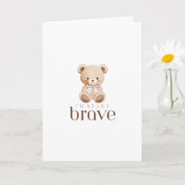 Tarjeta beary brave childhood cancer sick kids cute card