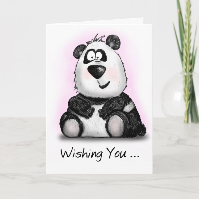 Tarjeta Beary Happy Birday Personalizado Panda Card (Anverso)