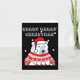 Tarjeta Beary Marry Navidades - Oso Polar Cuaderno Con Nav
