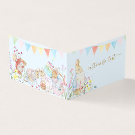 Tarjeta Beatriz Peter the Rabbit Woodland Baby Shower