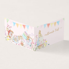 Tarjeta Beatriz Peter the Rabbit Woodland Baby Shower