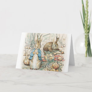 Tarjeta Beatriz Potter Peter Rabbit Y Benjamin Bunny