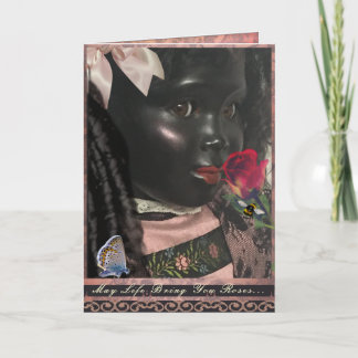 Tarjeta Beautiful African Child Doll Greeting Card