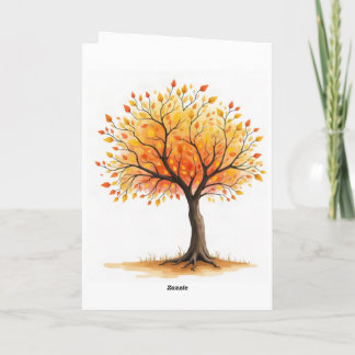 Tarjeta Beautiful Autumn Tree Card