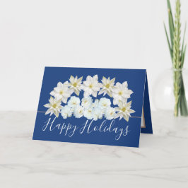 Tarjeta Beautiful Chic Floral Bouquet White Flower Holiday