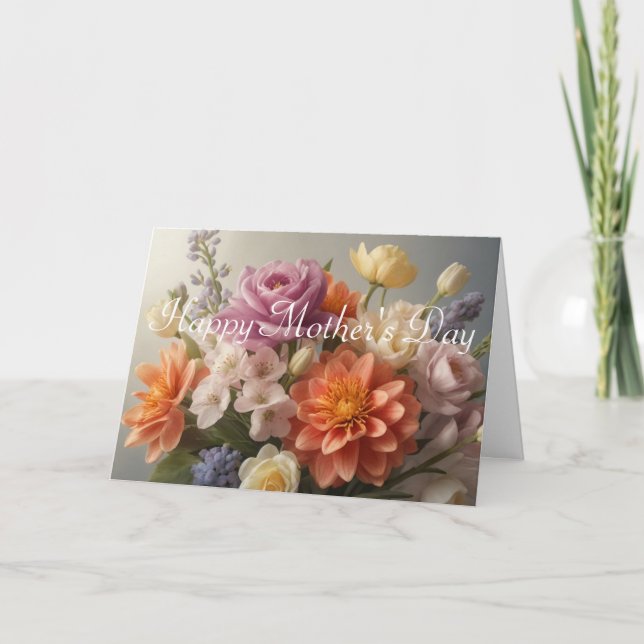 Tarjeta Beautiful Flowers Mother's Day Card (Anverso)