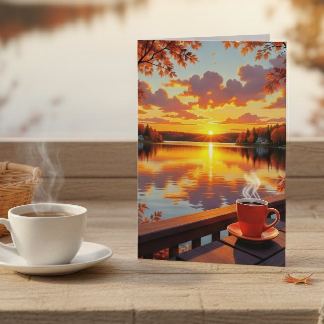 Tarjeta Beautiful Sunrise and Coffee | Thinking of You (Subido por el creador)