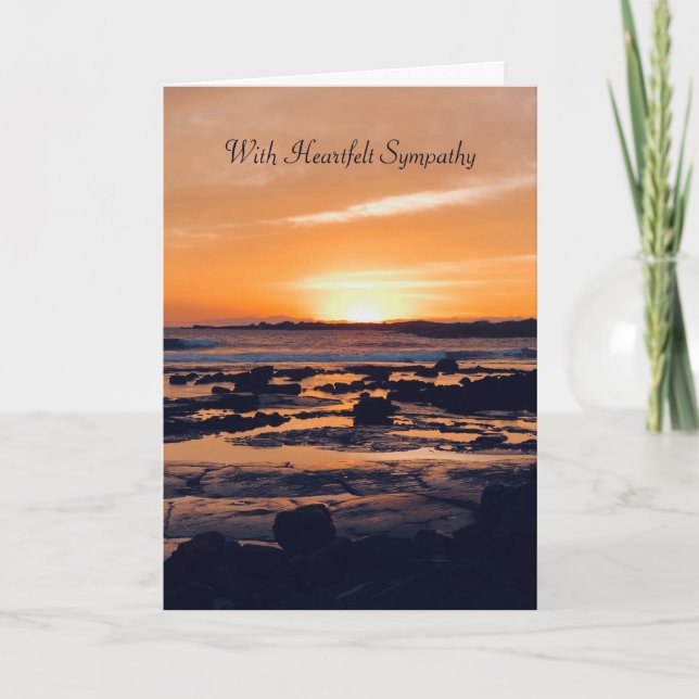 Tarjeta Beautiful Sunset Sympathy Card (Anverso)