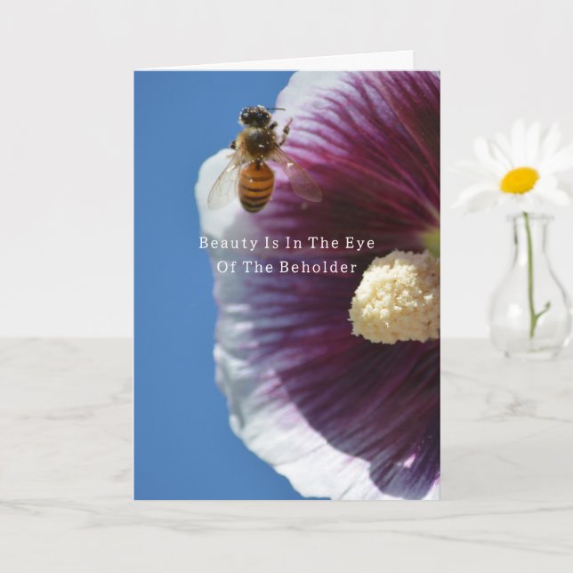 Tarjeta Beauty is Bee Flower (photography by me) (Planta pequeña)