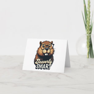 Tarjeta Beaverly Smart - Gráfica divertida de castores con