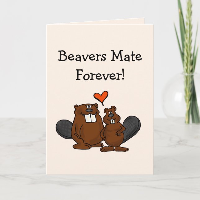 Tarjeta Beavers Forever Love Card (Anverso)