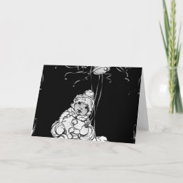 Tarjeta Bebé afroamericano con campanas y peldaños