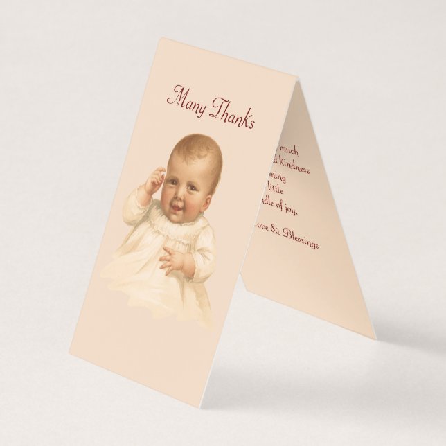 Tarjeta Bebé antiguo Gracias (Anverso)