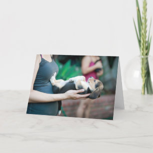 Tarjeta Bebé Beagle horizontal