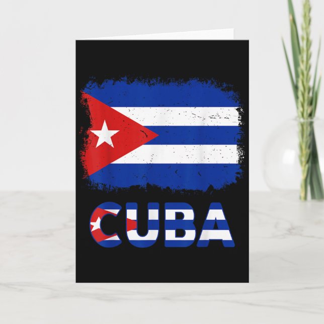Tarjeta Bebé Blanco Cubano La Cubanita Bandera De Cuba His (Anverso)