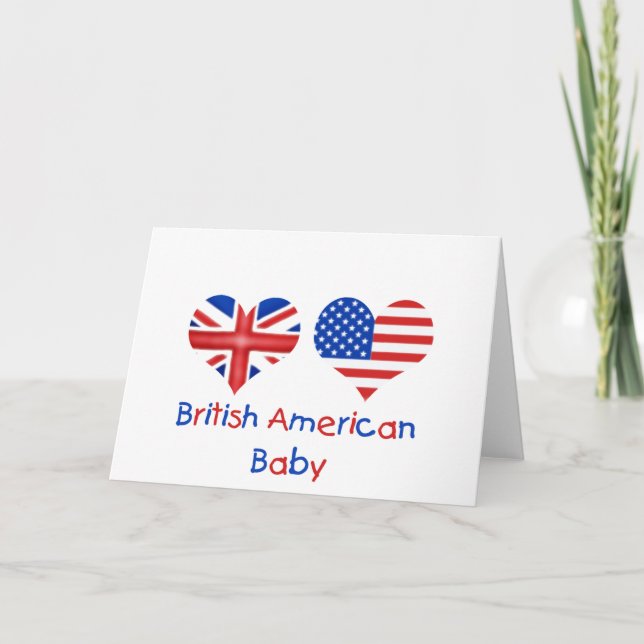 Tarjeta Bebé británico-americano (Anverso)