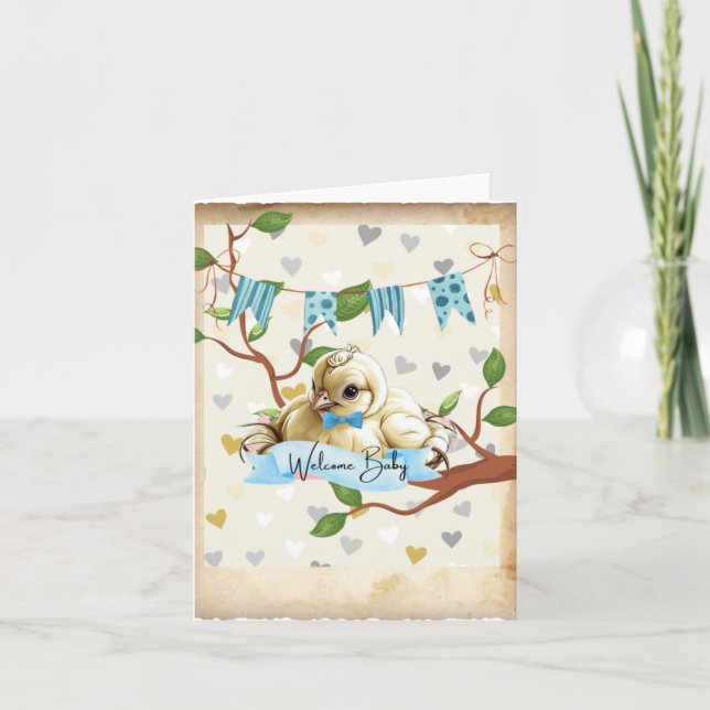 Tarjeta Bebé de bienvenida (Anverso)
