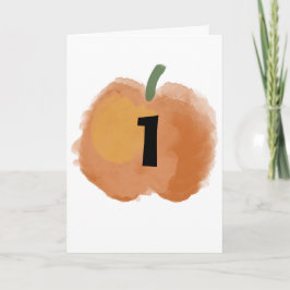Tarjeta Bebé de cumpleaños de calabaza