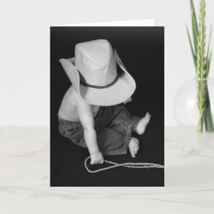 Tarjeta Bebé del vaquero/del rodeo