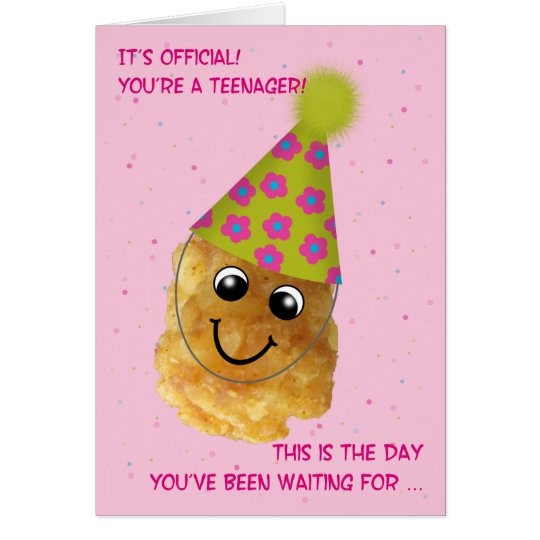 Tarjeta Bebé divertido de Tater del cumpleaños 13