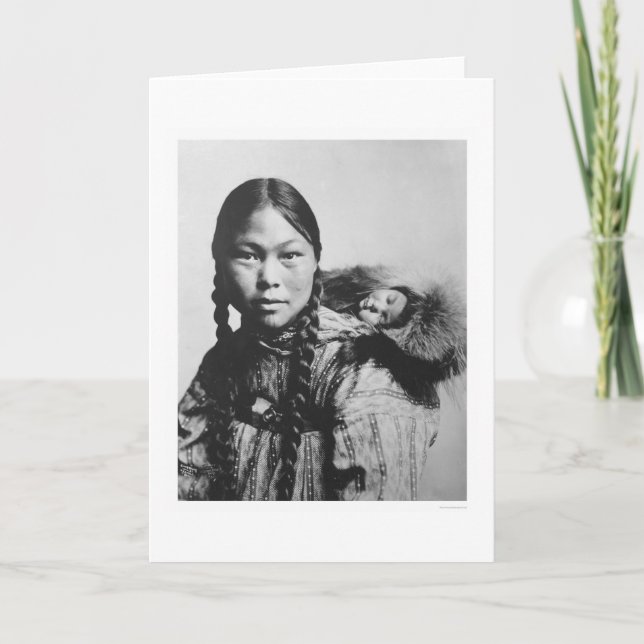 Tarjeta Bebé en la parte posterior 1906 de la mamá (Anverso)