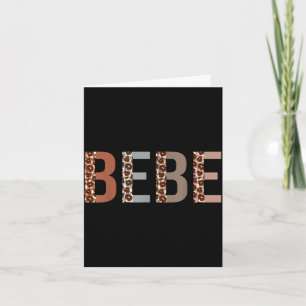 Tarjeta Bebe estampado de leopardo mamá lindo día de las m