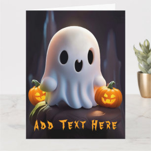 Tarjeta Bebé Fantasma Típico personaje de Halloween
