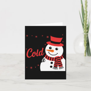 Tarjeta Bebé hace frío afuera Retro Navidad Manga Larga