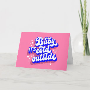 Tarjeta Bebé Juguetón, Está Frío Afuera Diseño de Invierno