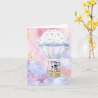 Tarjeta Bebé Koala en felicitaciones por globos aerostátic