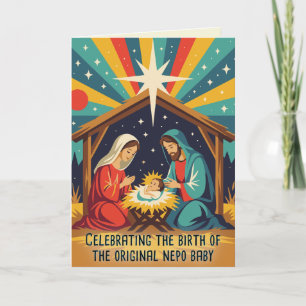 Tarjeta Bebé Nepo Original Navidad Divertida