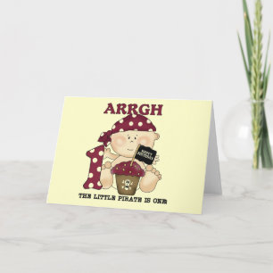 Tarjeta Bebé Pirata Primera camisetas de cumpleaños y rega