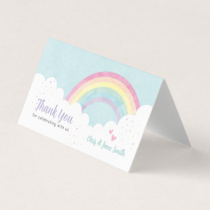 Tarjeta Bebé Rasplante Pastel Arcoiris