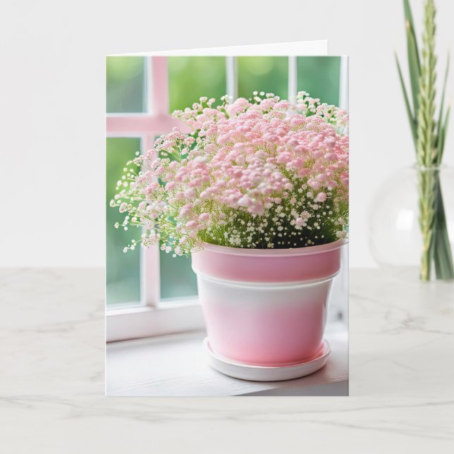 Tarjeta Bebé rosa para respirar (Anverso)