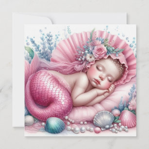 Tarjeta Bebé sirena linda